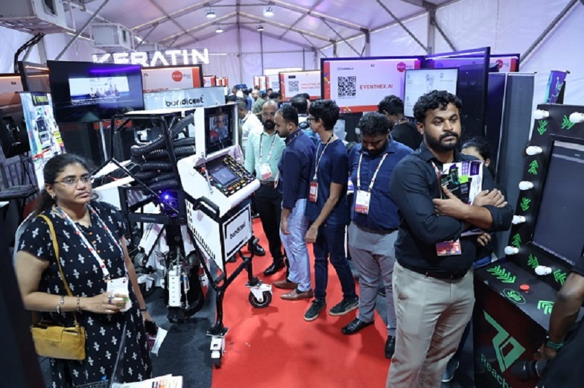 Startups showcase unique products at the Huddle Global 2024 expo