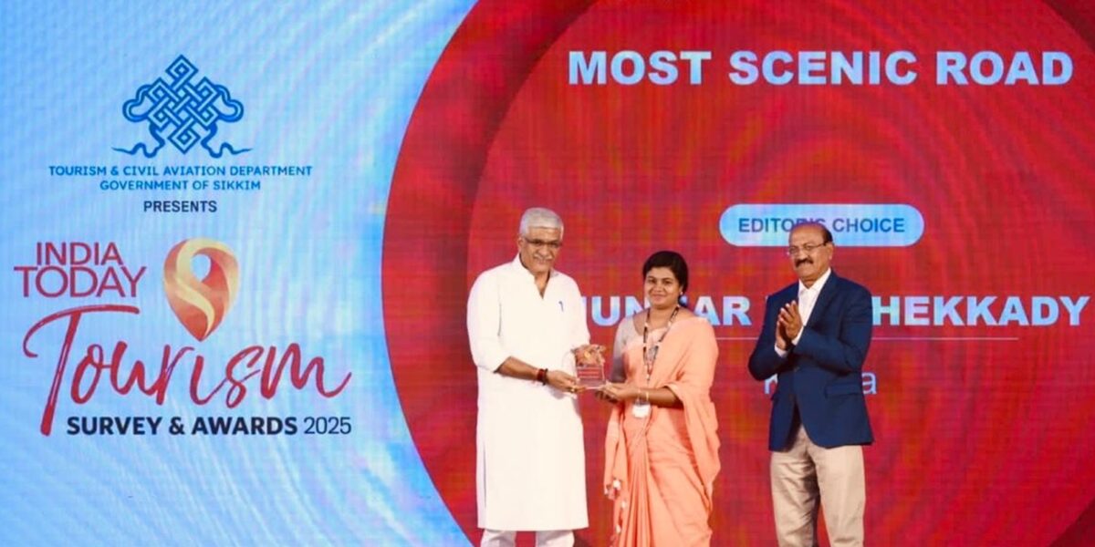 Munnar to Thekkady adjudged the Most Scenic Road by India Today Group